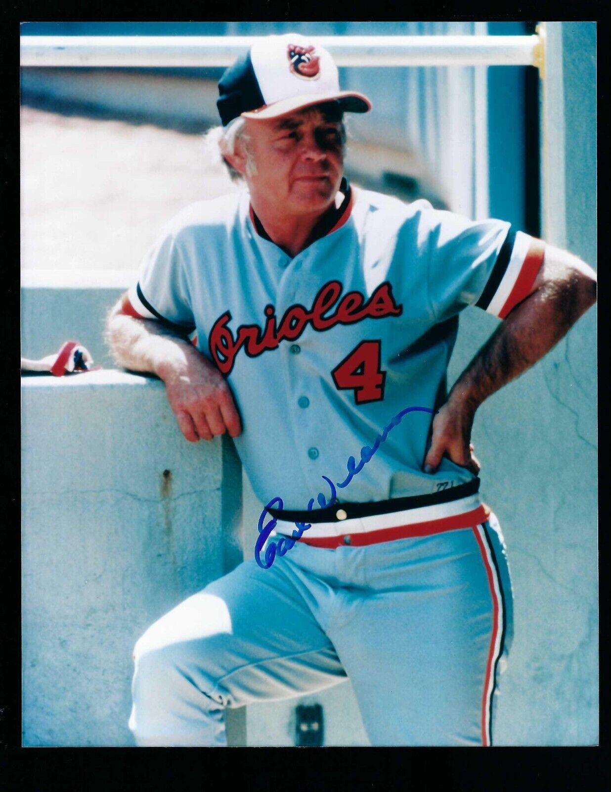 Earl Weaver signed 8x10 photograph MLB Baseball Hall of Fame