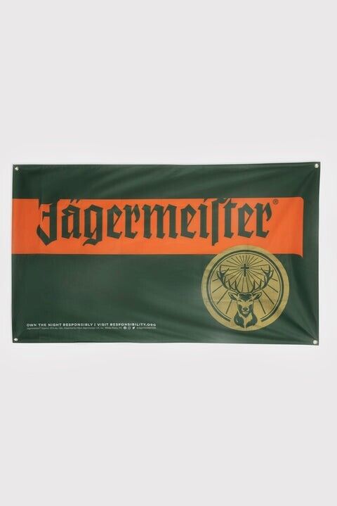 Jagermeister Flag 3\' x 5\' Indoor/Outdoor Banner Flag 4 Man Cave,Bar,Garage NEW  