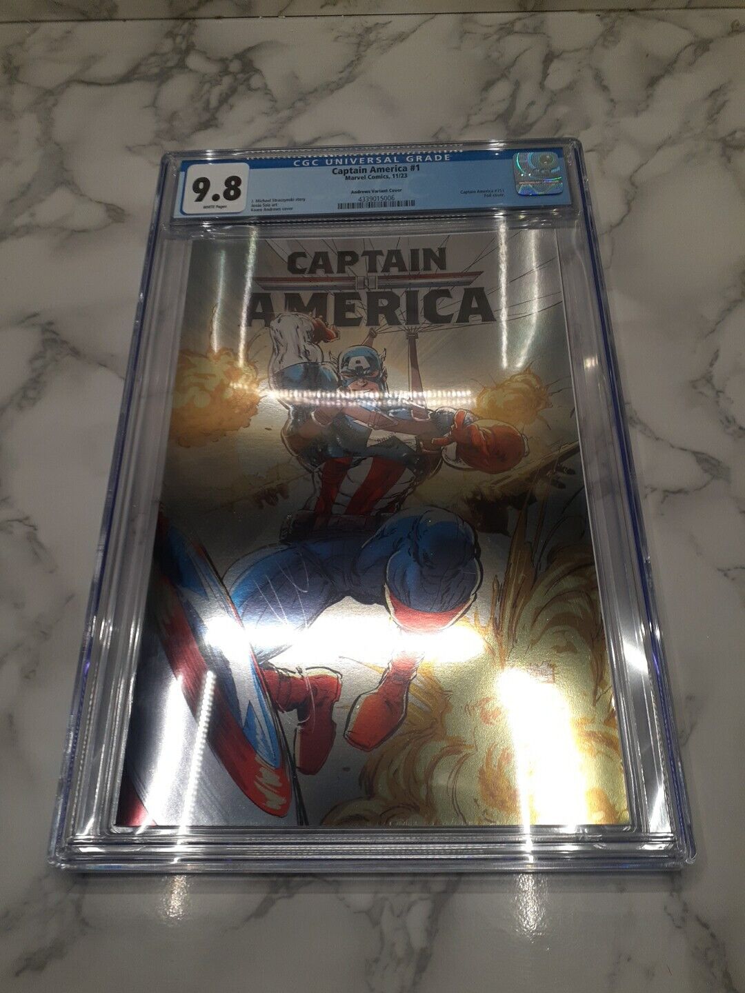 Captain America #1 2023 Kaare Andrews Foil Variant Cover CGC 9.8