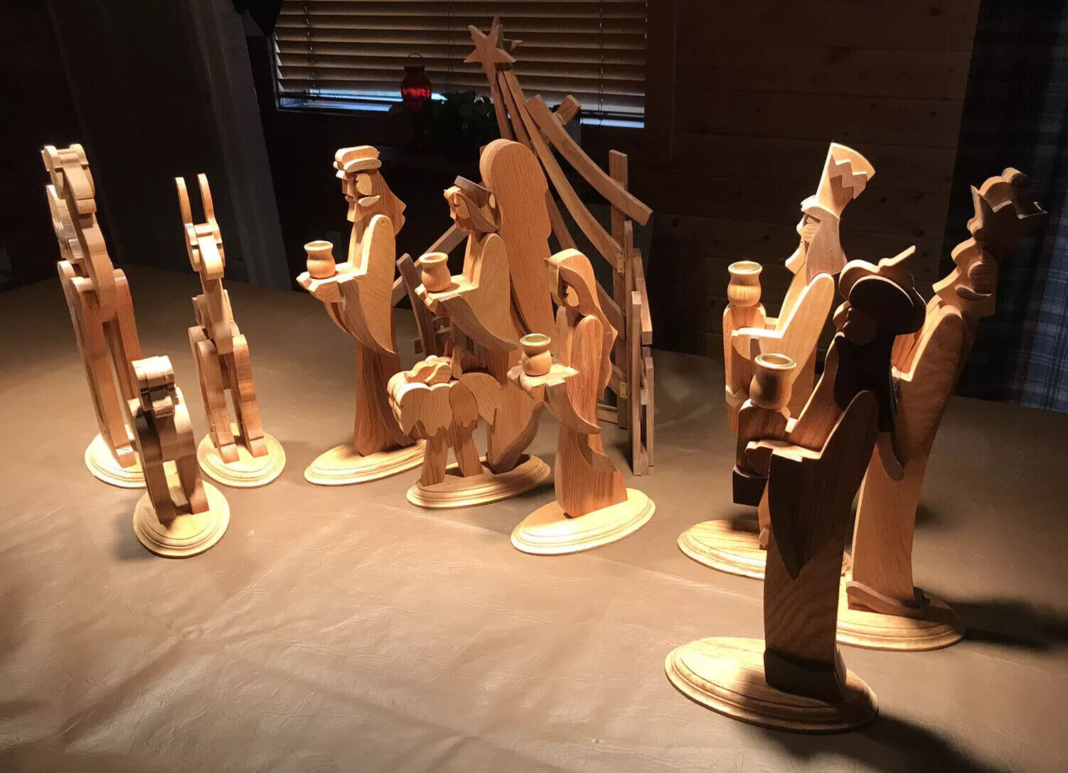 Nativity Manger Set - 10 Pc Handmade Wooden