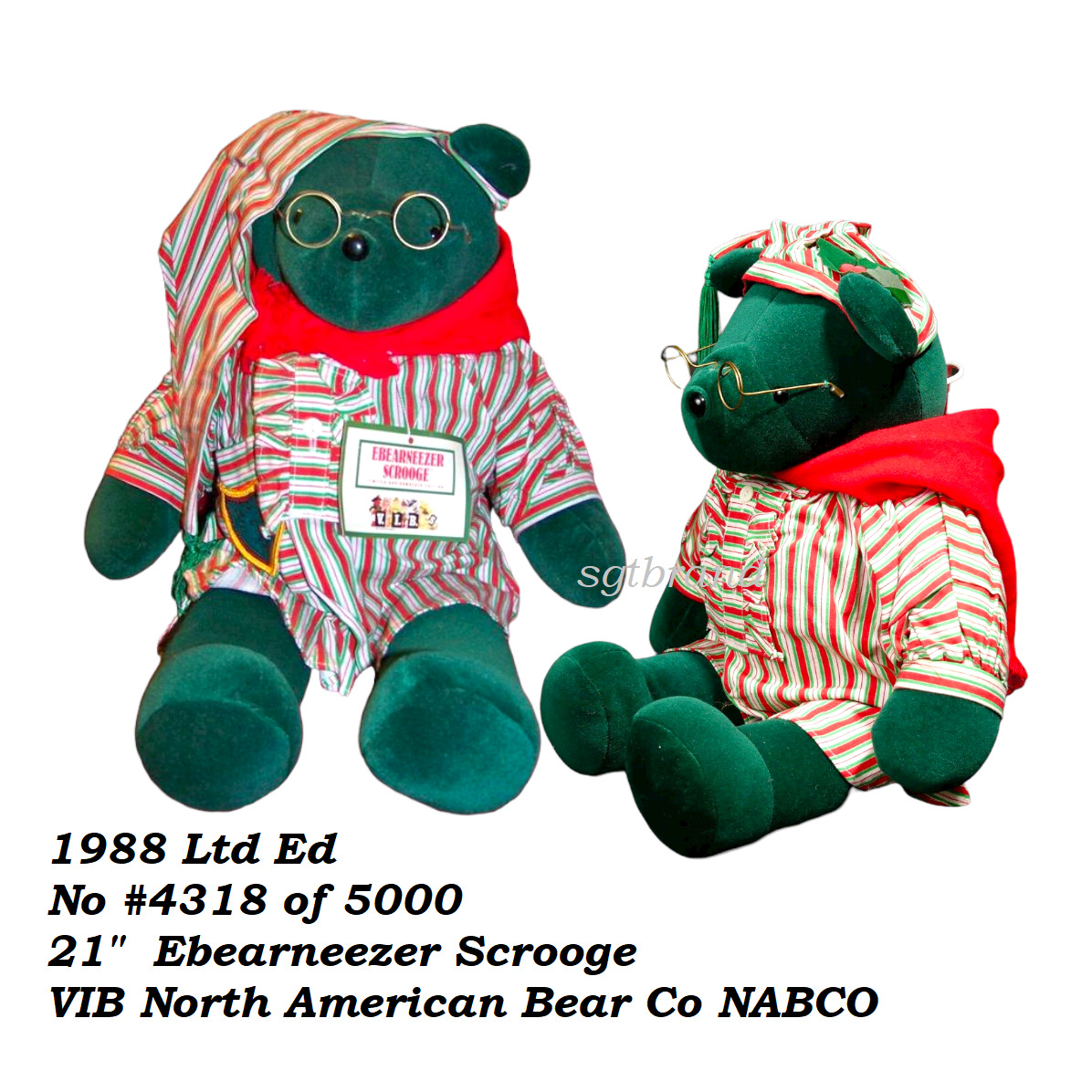 Ebearneezer Scrooge 1988 Ltd Ed No 4318 of 5000 VIB North American Bear Co NABCO