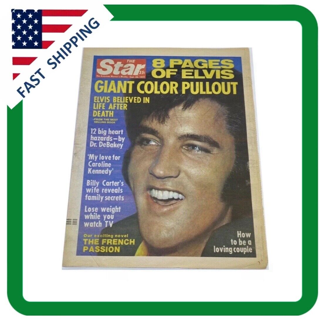 The Star Newspaper September 20 1977 Elvis Presley Cover with Color Pullout