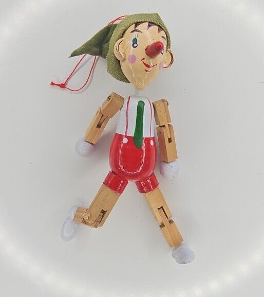 Vintage Wooden Jointed Pinocchio (Left arm hinge repaired)