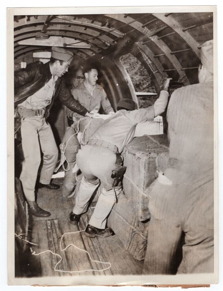 1943 USAAF Air Drop Supplies Naga Hill Country India Upper Burma Border Photo