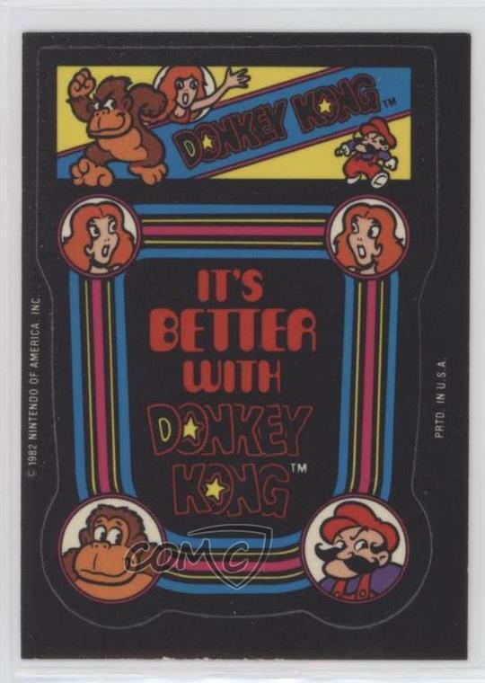 1982 Topps Donkey Kong It\'s Way Better with Donkey Kong d8k