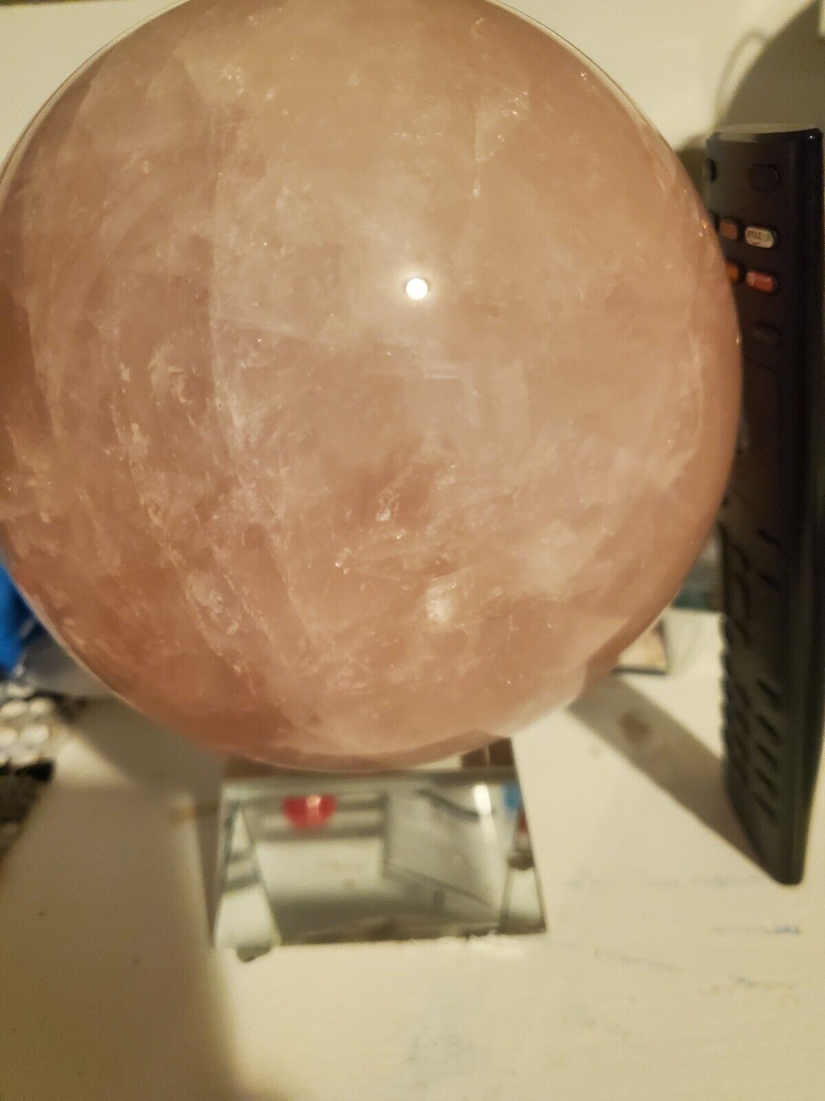 20 pound Rose Quartz Crystal Ball