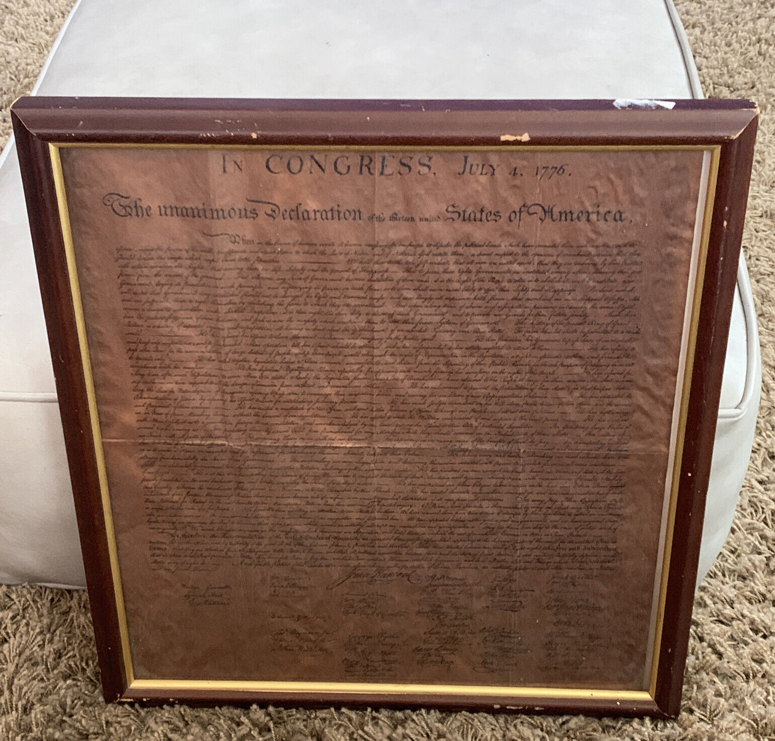 The Declaration of Independence Print Framed