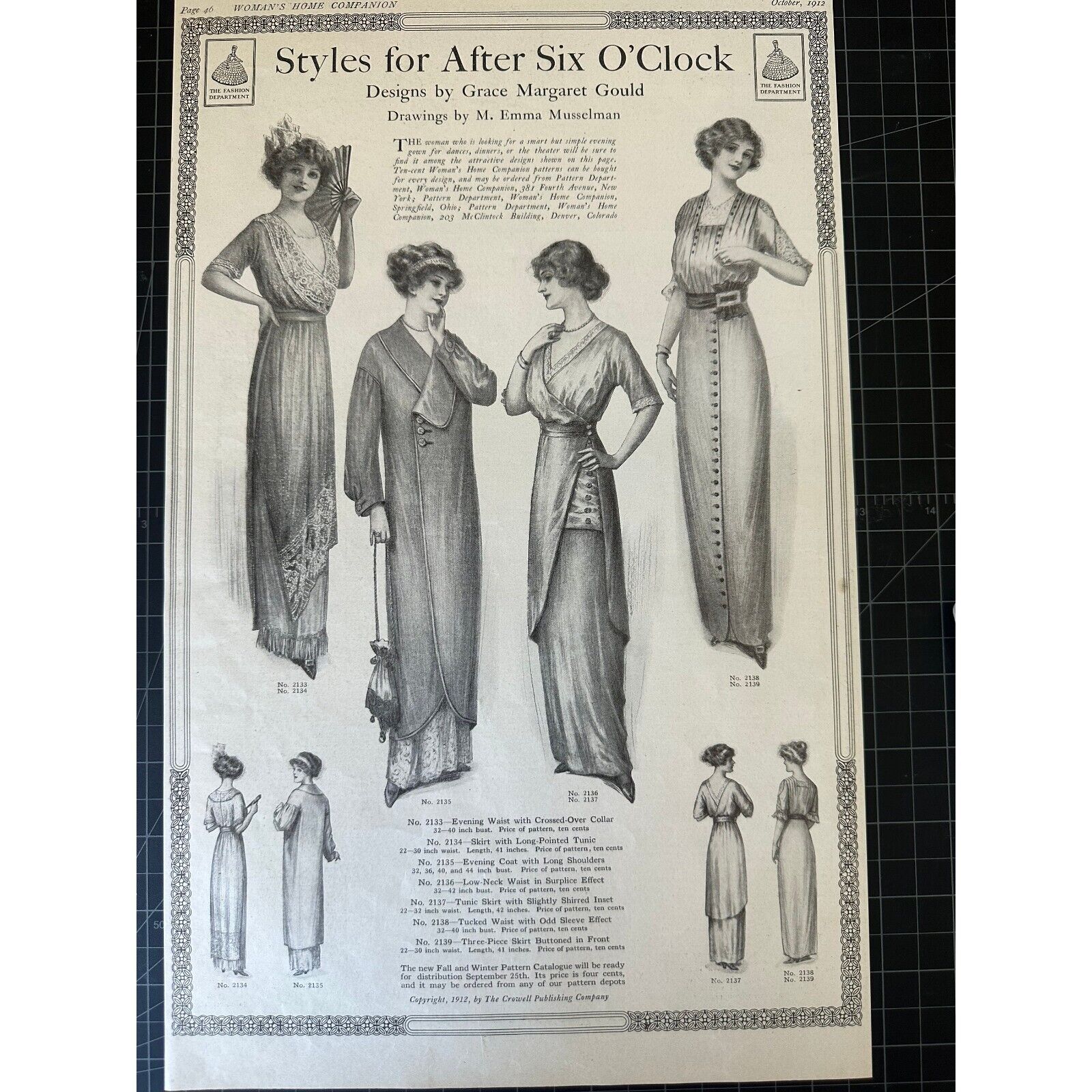 Antique 1912 Fall Womens Fashion Print Ad