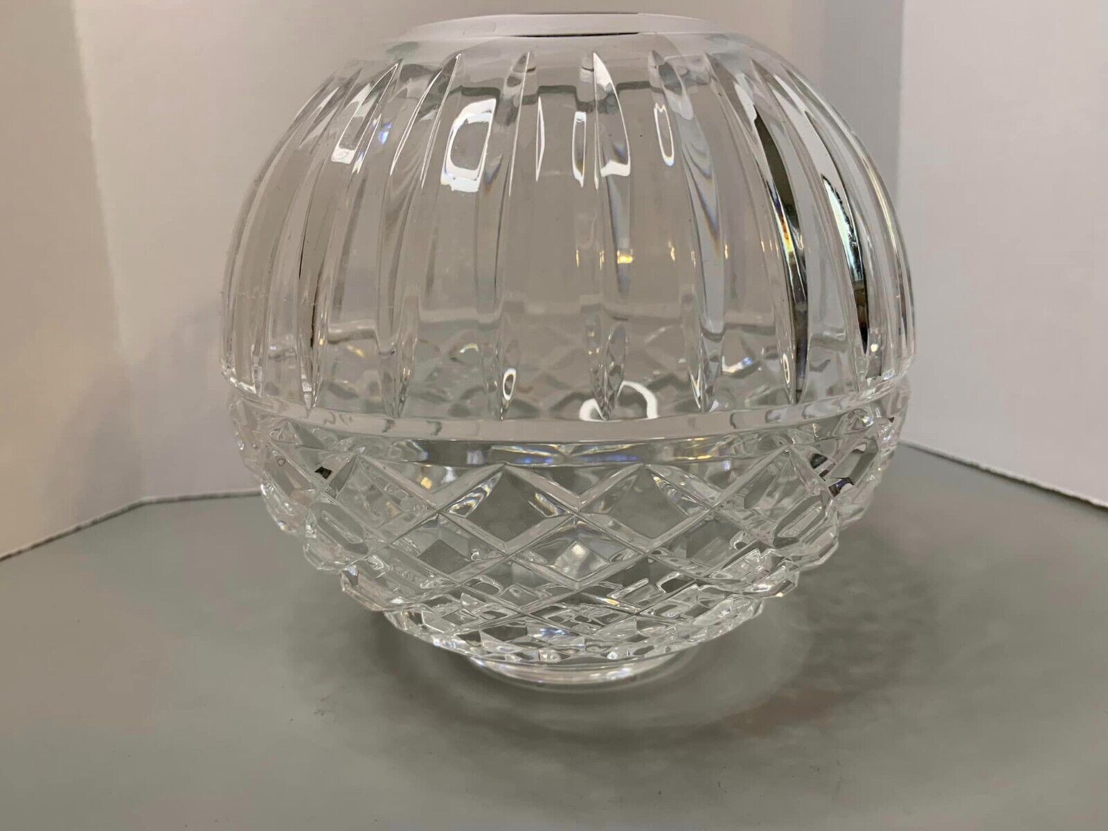 Waterford Style Crystal Rose Bowl 6