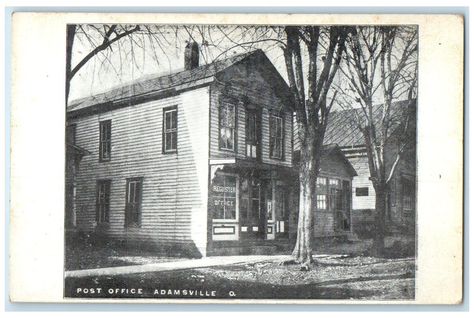 c1910 Post Office Building Adamsville Ohio OH Unposted Antique Postcard