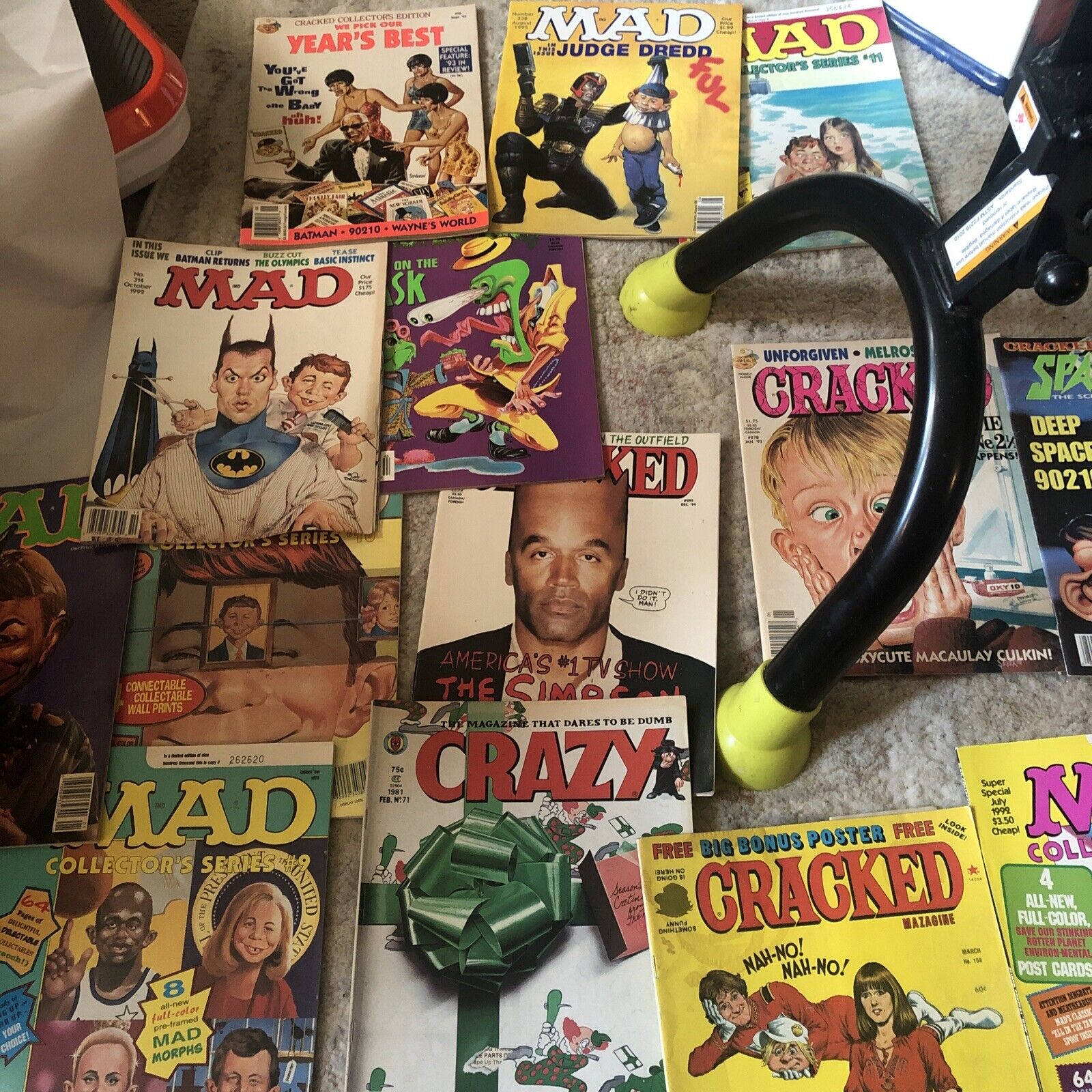 Cracked And Mad And One Crazy Magazine Vintage Lot Of 20 All From 90s And 70s