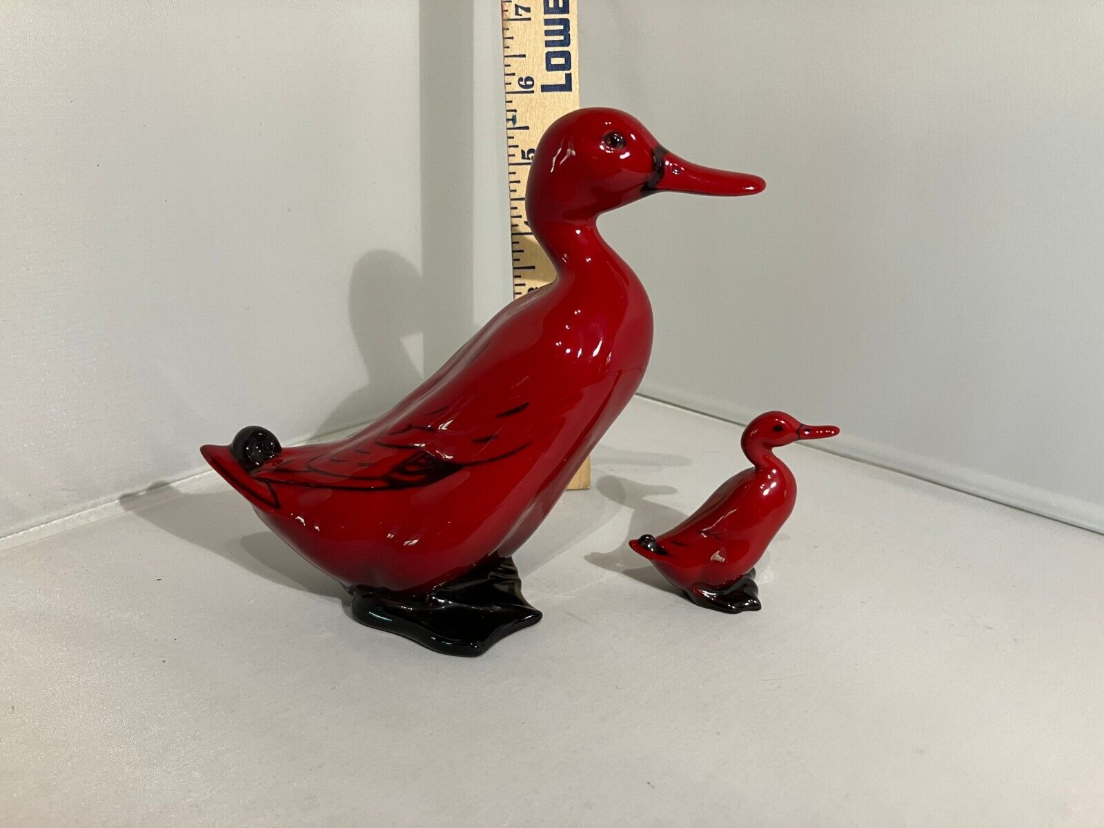 Royal Doulton Flambe Set of two figurines, ducks