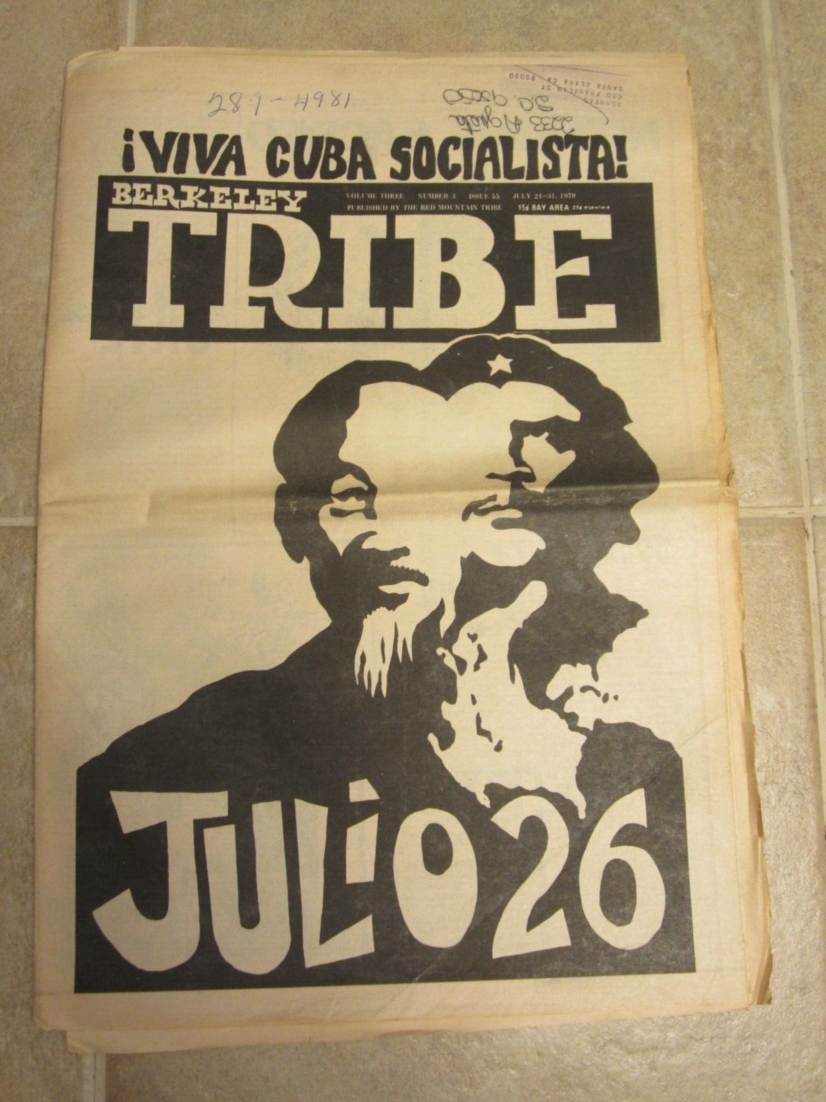 Berkeley Tribe Newspaper July 1970 Che Guevara Ho Chi Minh Manson Disneyland