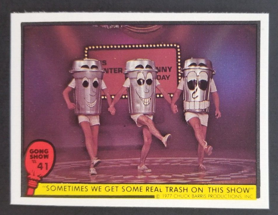 Gong Show 1977 Dancing Trash Cans Fleer Card #41 (NM)