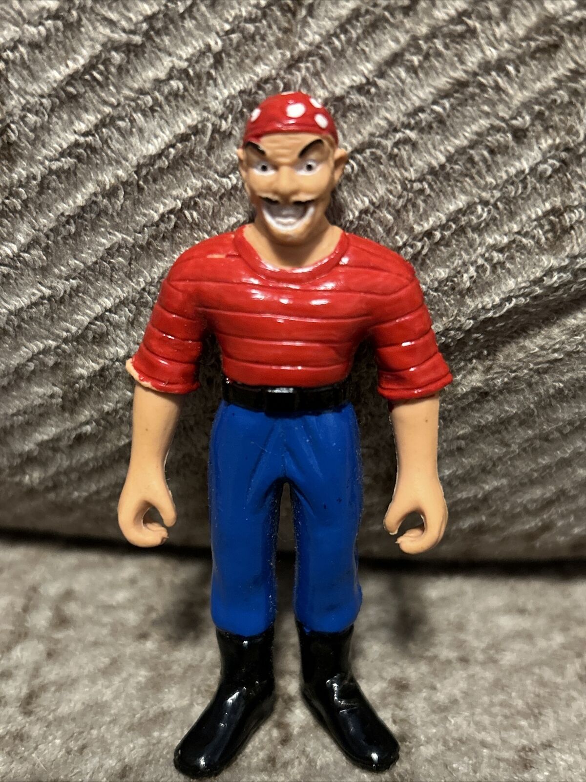 Vintage Really Hard To Find Rare Pvc 2 Inch Pirate Figurine . 1980s