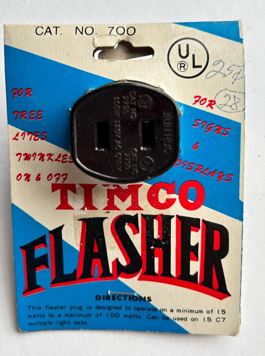VTG TIMCO Electric Christmas Tree Light Twinkle Blinker FLASHER NOS NIP Unused