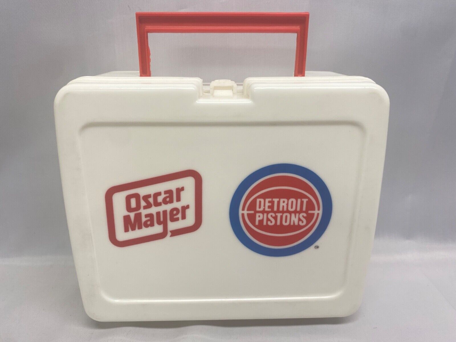Vintage Detroit Pistons plastic lunchbox---Oscar Meyer Promo