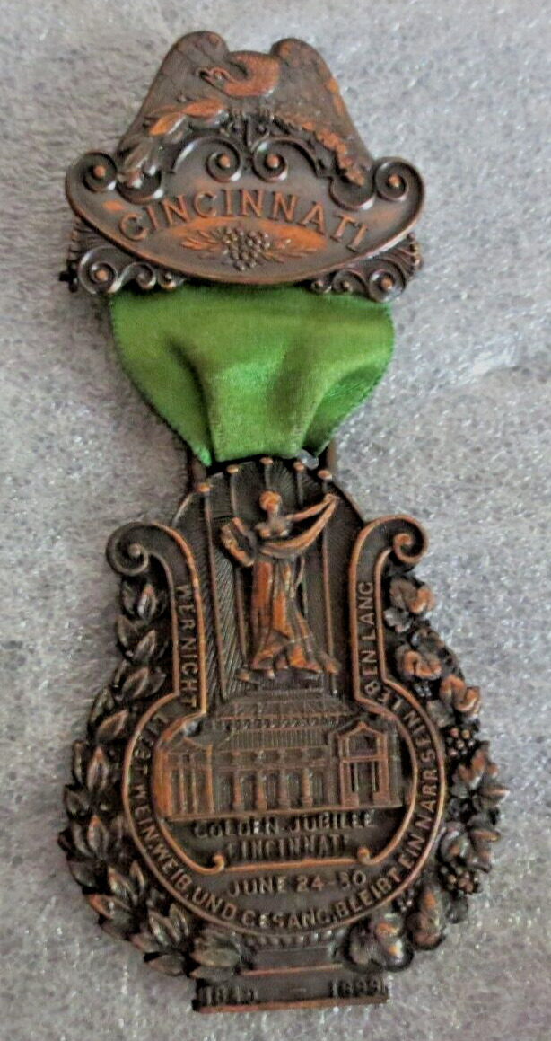Antique 1849-1899 Cincinnati Golden Jubilee Badge / Medal - Commemorative