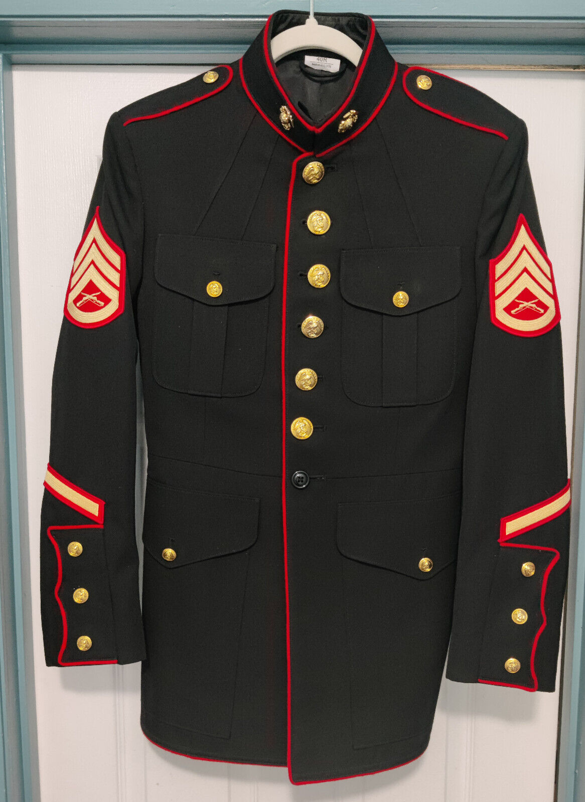 USMC Marine Corps Dress Blues Jacket 40R - Excellent Condition