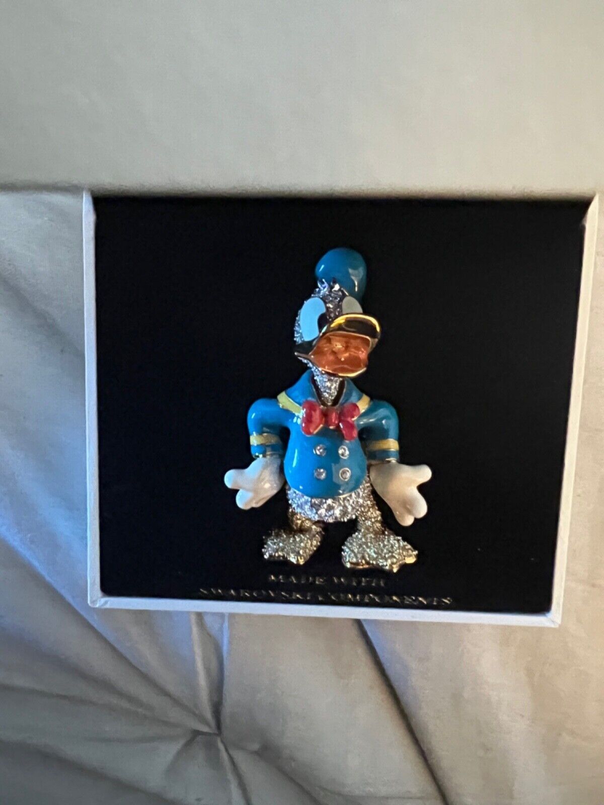 Disney Parks Donald Duck 2001 Limited EdJeweled Fig By Arribas Brothers New