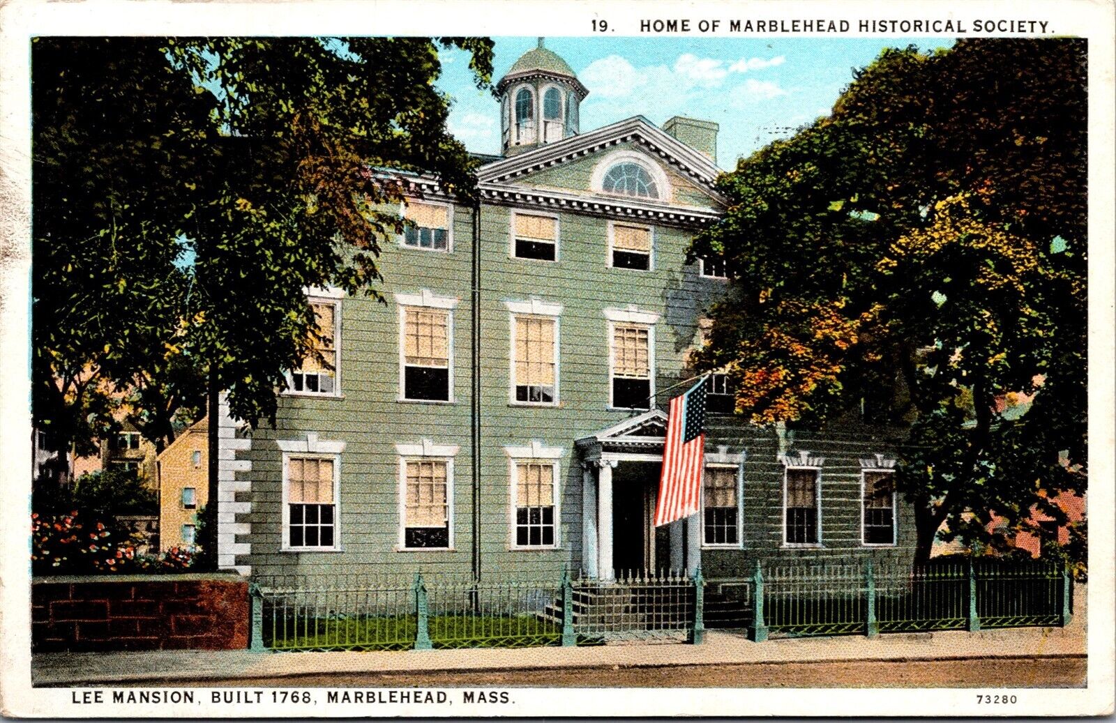 Vtg Massachusetts MA Lee Mansion Marblehead Historical Society 1930s Postcard