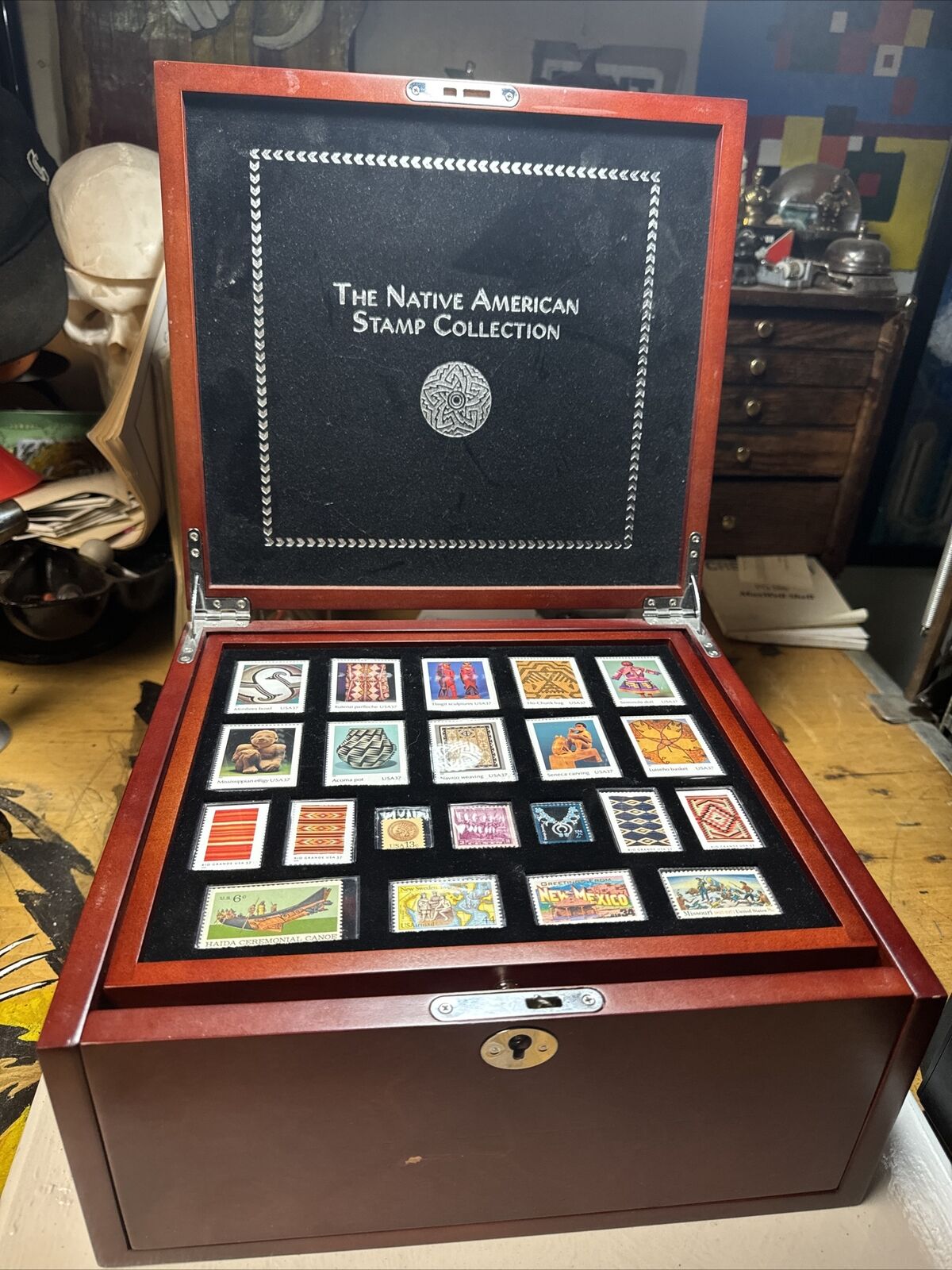 Danbury Mint The Native American Stamp Collection Complete With Keys