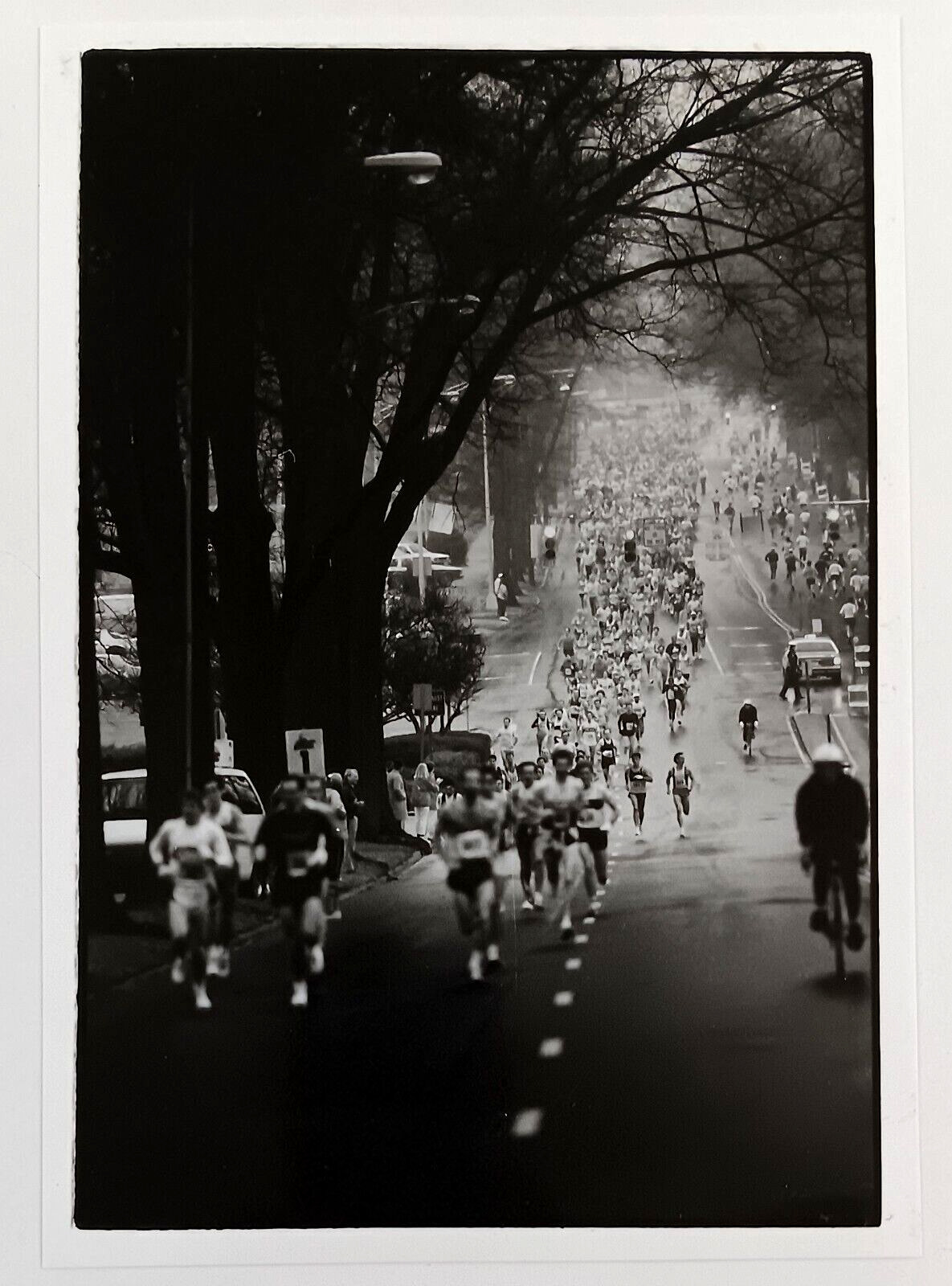1989 Charlotte NC Observer Marathon Morehead St Runners Vintage Press Photo