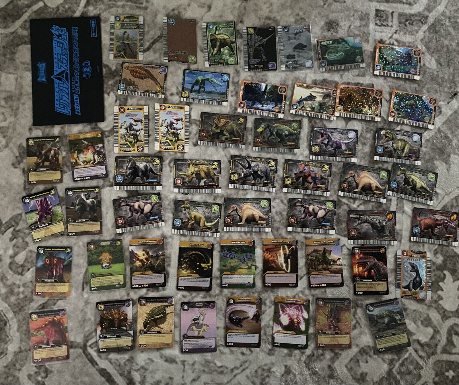 Dinosaur King Lot Of 52 Cards Plus Unopened Triple Slash Card
