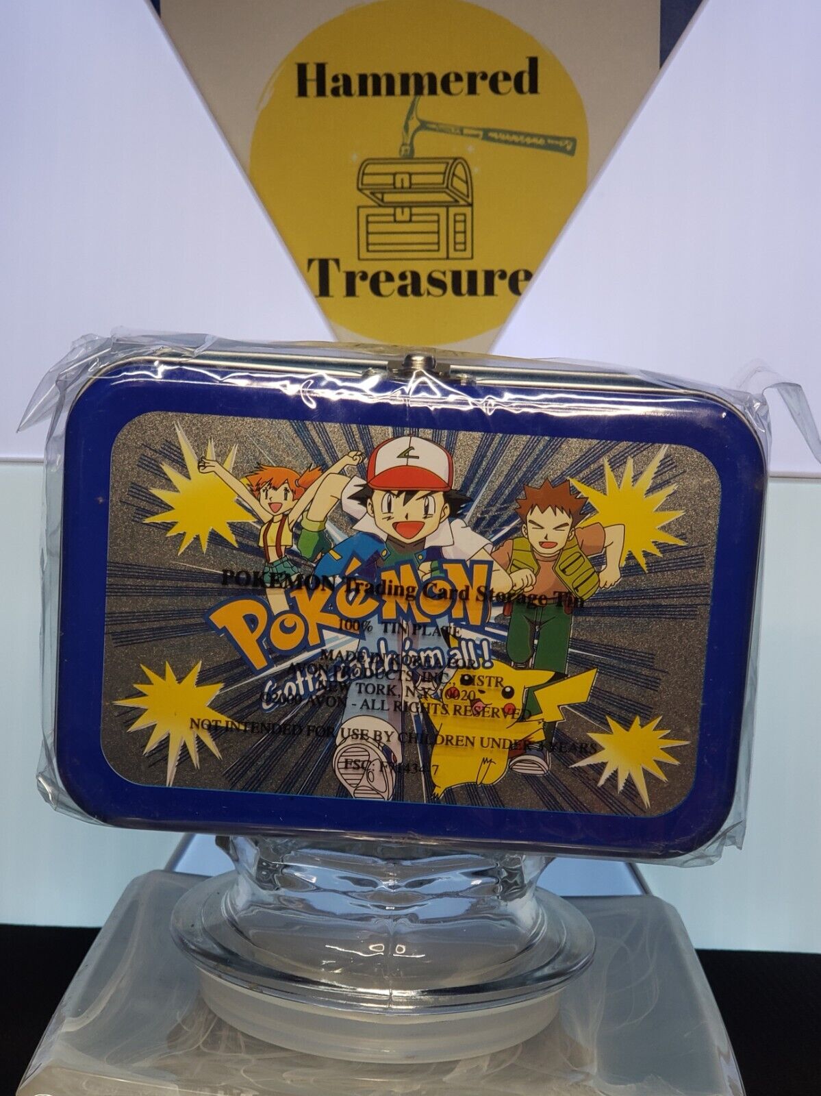 Vintage 1998 Pokemon Gotta Catch Em All Collectors Tin Card Box New Blue Sealed.