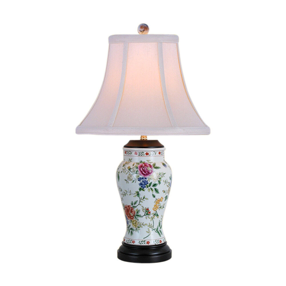 Beautiful Chinese Floral Motif Porcelain Vase Table Lamp 26\