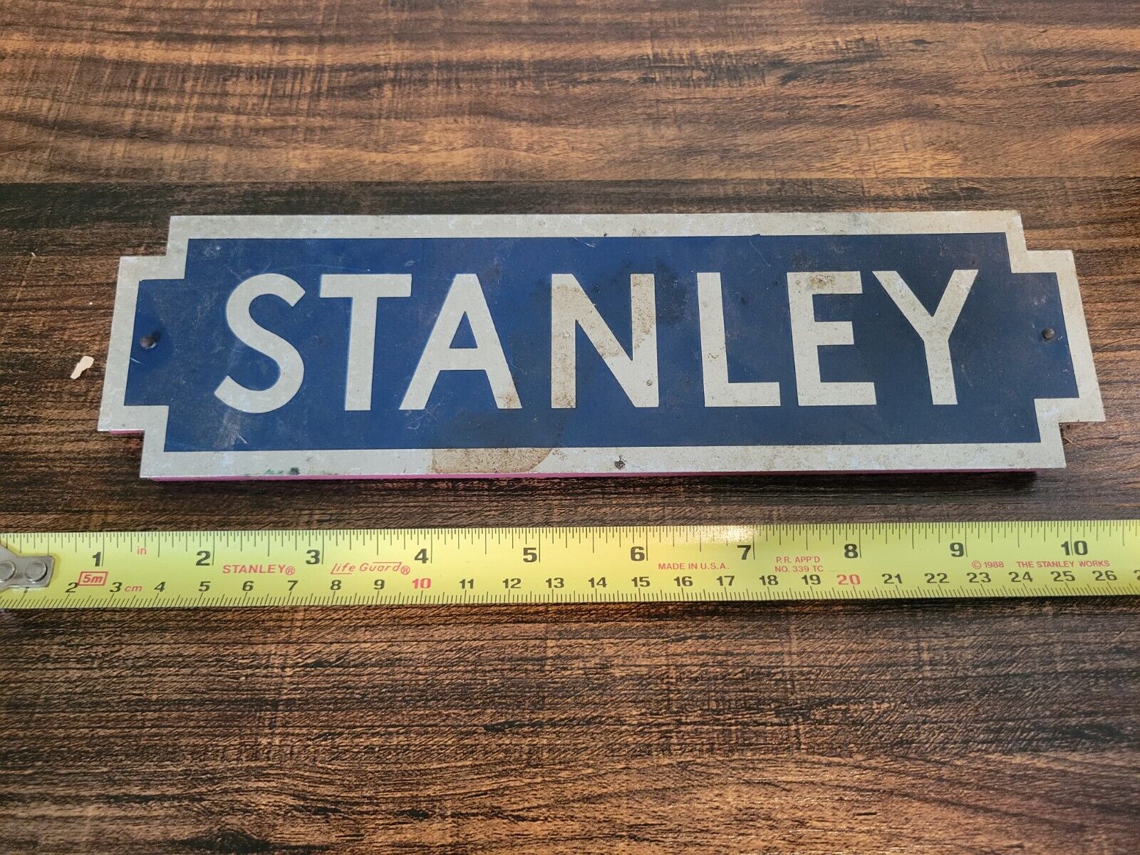 Vintage Stanley Tools Sign Tin
