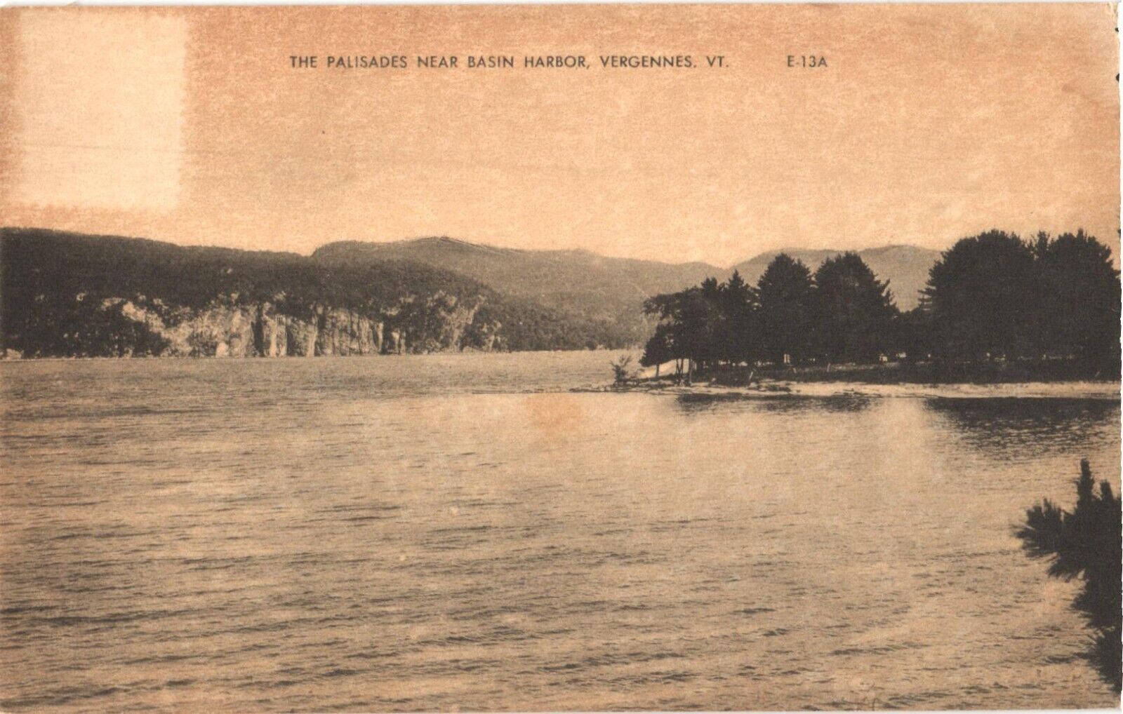 Scenic View of The Palisades Near Basin Harbor, Vergennes, Vermont Postcard