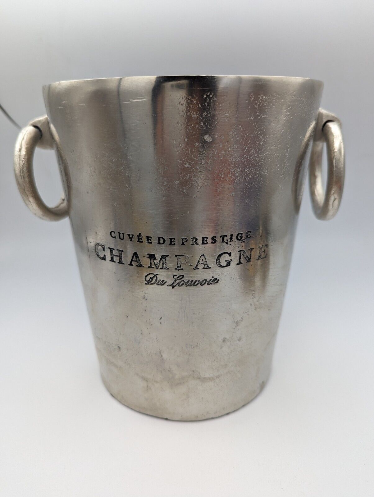 vintage ice bucket Silver Tone Putter? Made In India Champagne Cuvee De Prestige