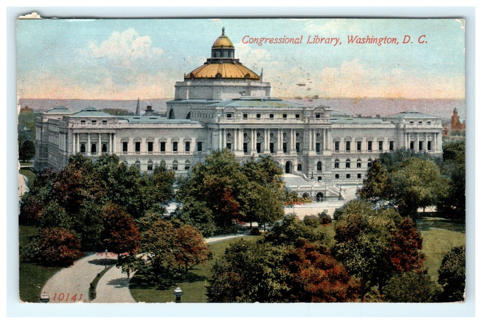 1915 Congressional Library Washington DC Early View Postcard