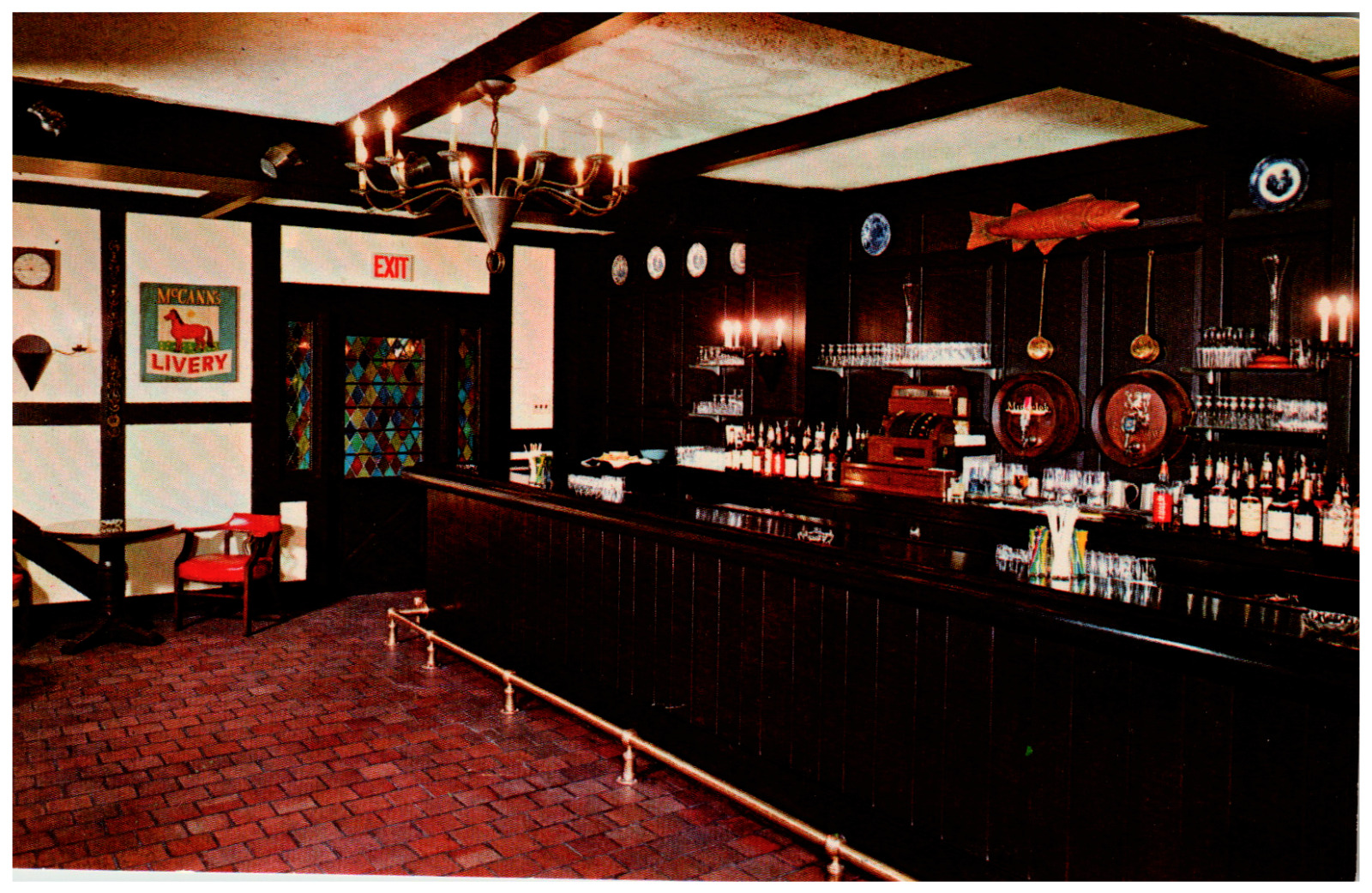 Postcard Chrome Sheraton Plaza Hotel Copley Square Boston, MA Men\'s Pub