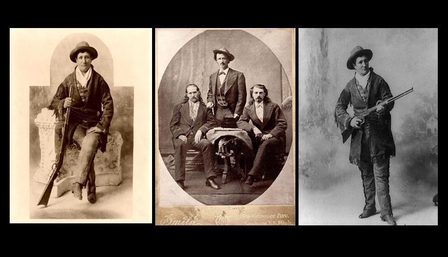 1895 Calamity Jane AND Wild Bill Hickok 3 PHOTOS Deadwood SOUTH DAKOTA Wild West