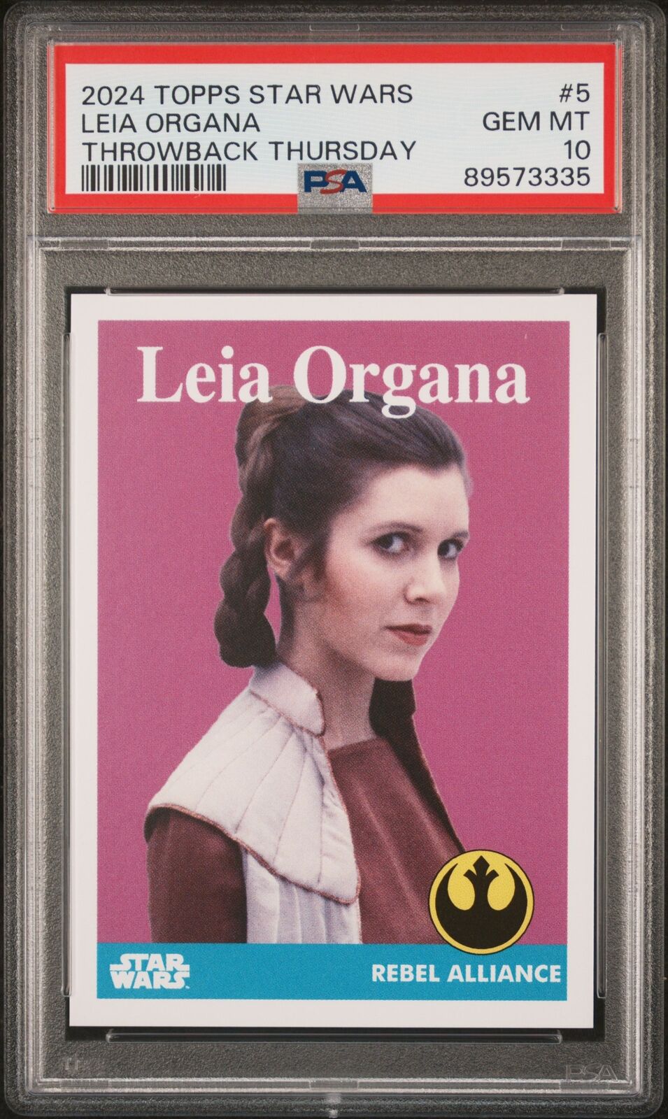 2024 Topps Star Wars Throwback Thursday Leia Organa #5 PSA 10