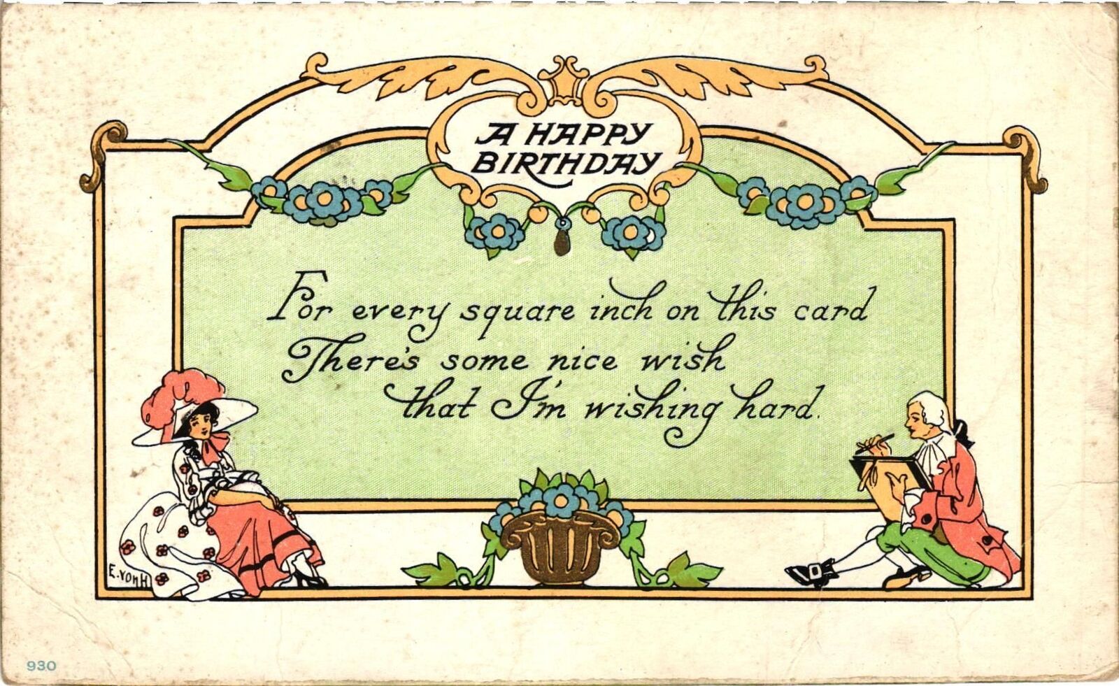Vintage Postcard- A Happy Birthday Early 1900s
