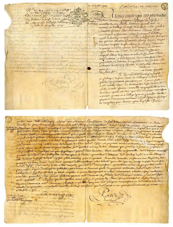 Early French Document - Early Stocks and Bonds