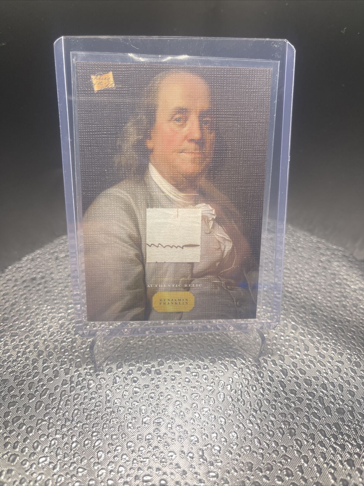 Ben Franklin Handwritten Relic Note 2023 Pieces Of The Past Canvas