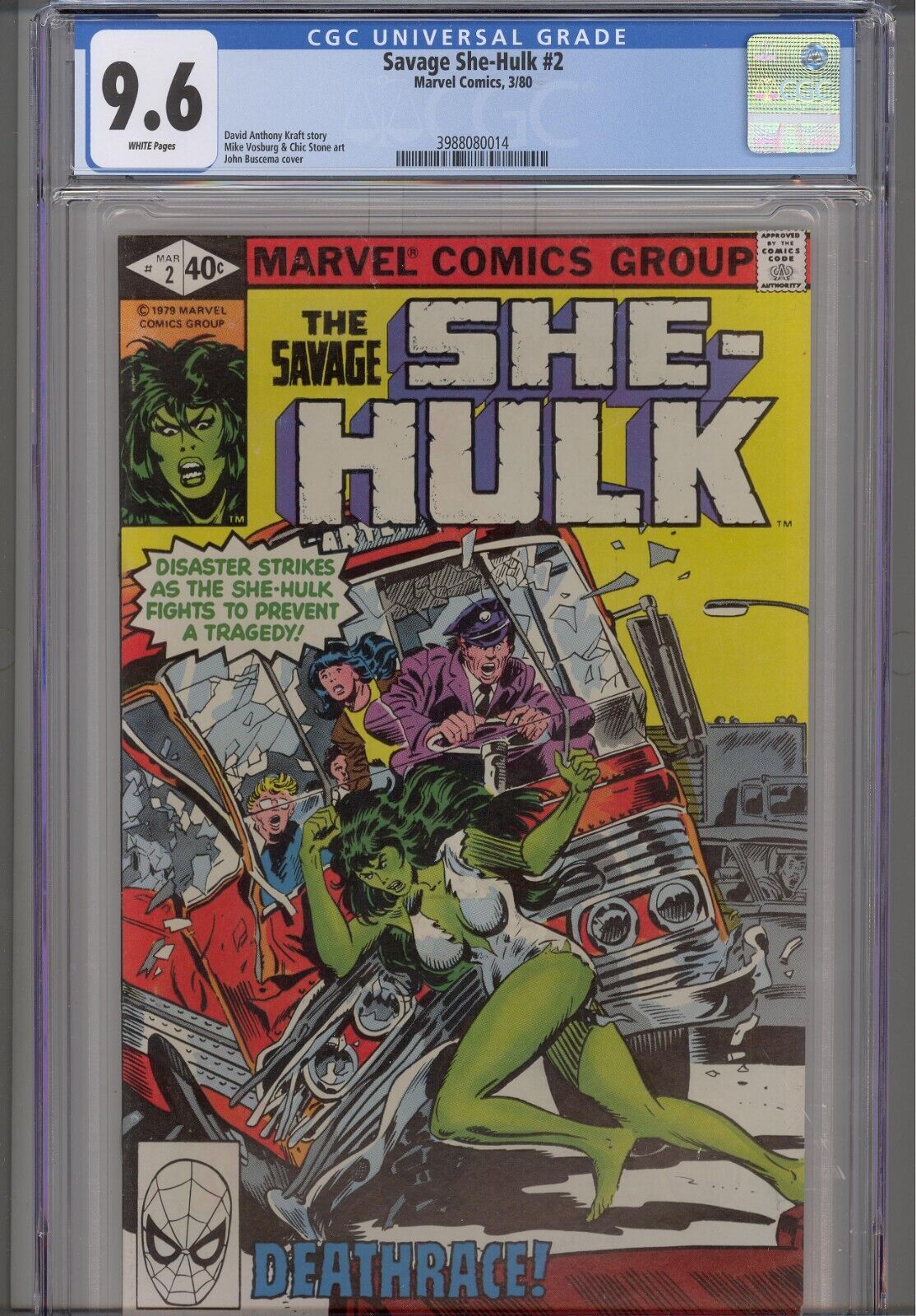 The Savage She Hulk #2 CGC 9.6 1980 Marvel John Buscema Cover: Price Drop