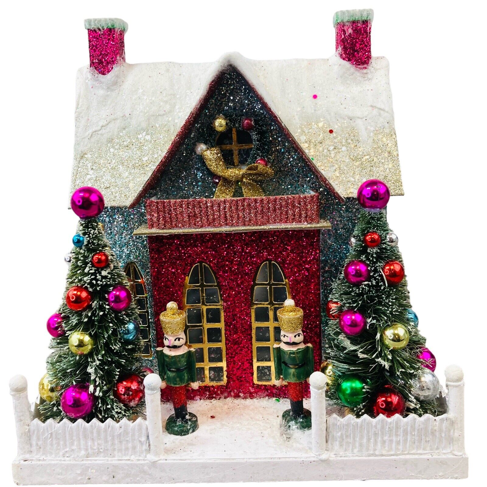 Cody Foster Merry & Bright Glitter Chalet Christmas House HOU-287