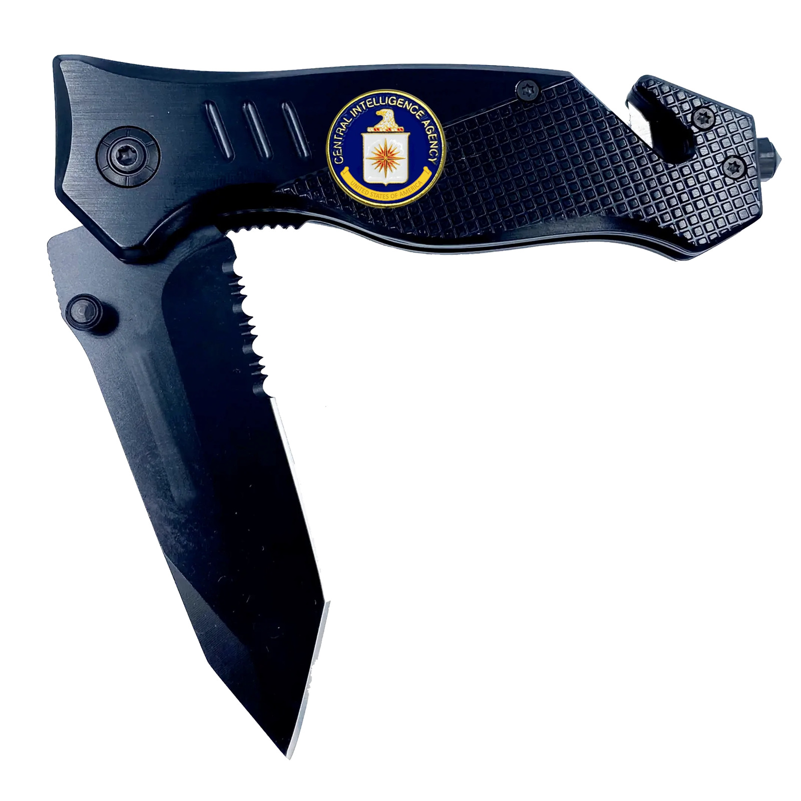 CIA Central Intelligence Agency 3-in-1 Tactical Rescue knife tool with Seatbelt
