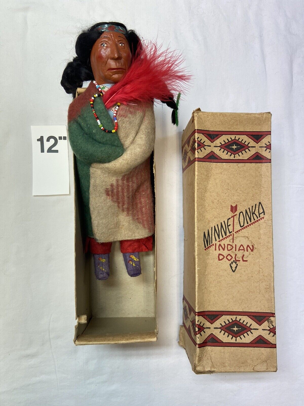 Skookum Doll, Chief In Original box great condition, 12” High $95
