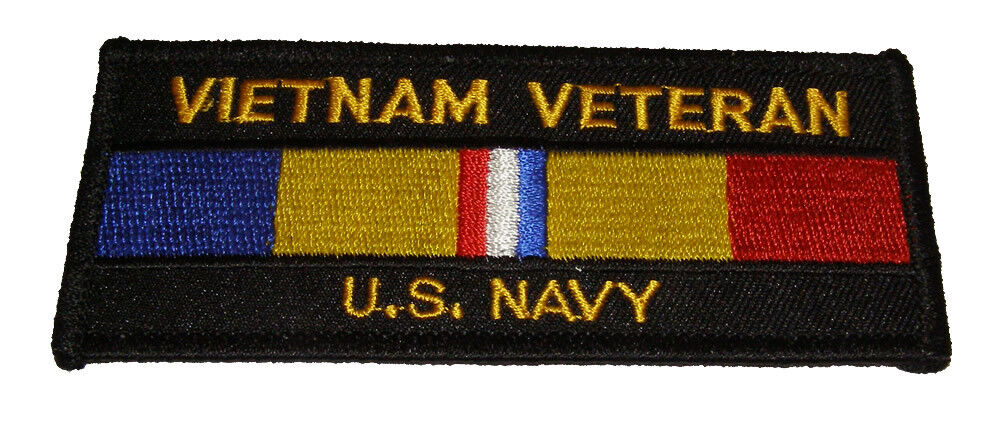 VIETNAM VETERAN US NAVY WITH COMBAT ACTION RIBBON PATCH - Veteran Owned Business