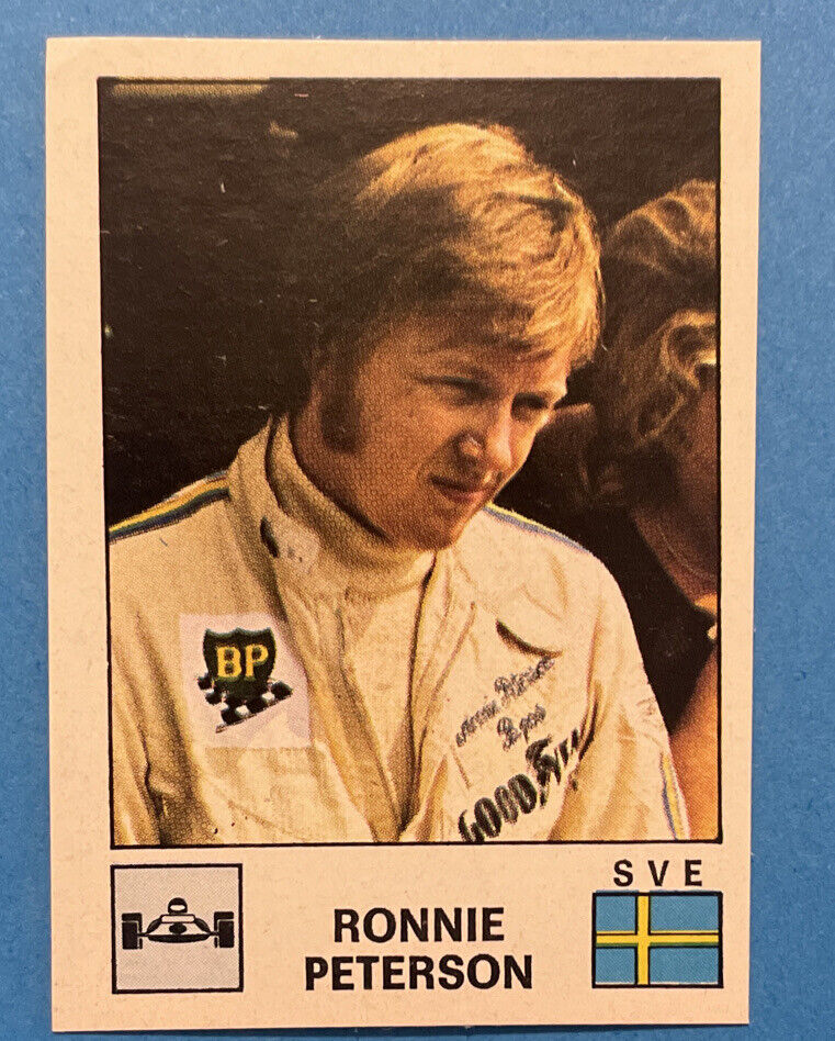 Original 1974 Image Sticker Panini Sport Stars Formula 1 Ronnie Peterson