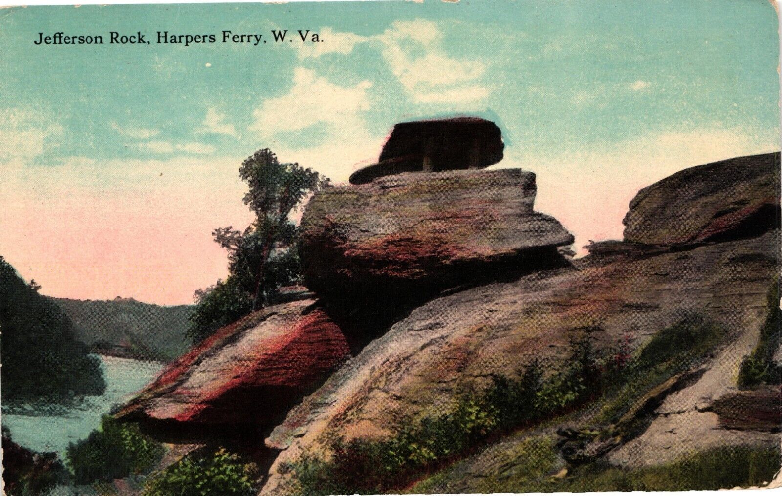 Postcard Jefferson Rock Harpers Ferry West Virginia WV Ottenheimer Divided Back