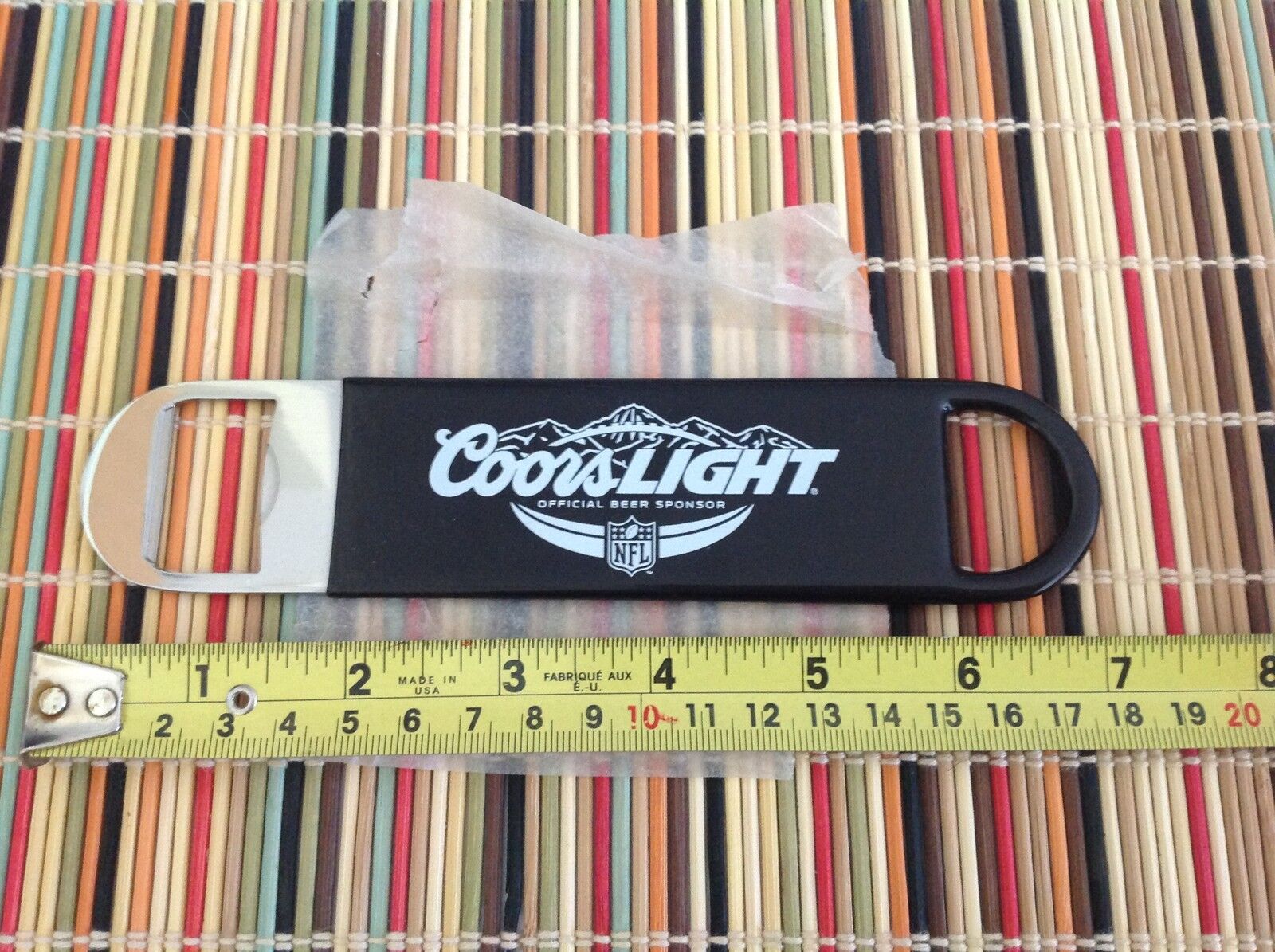 NEW Coors Light Beer Bottle Opener NFL Logo Black