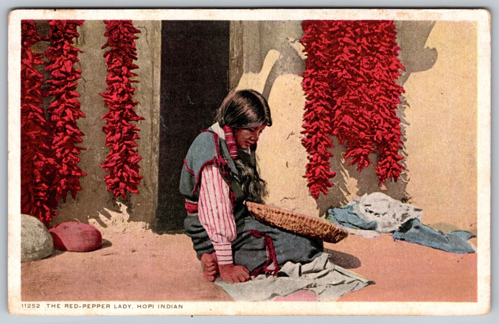 Red Pepper Lady ARIZONA Hopi Indian c. 1905 Antique