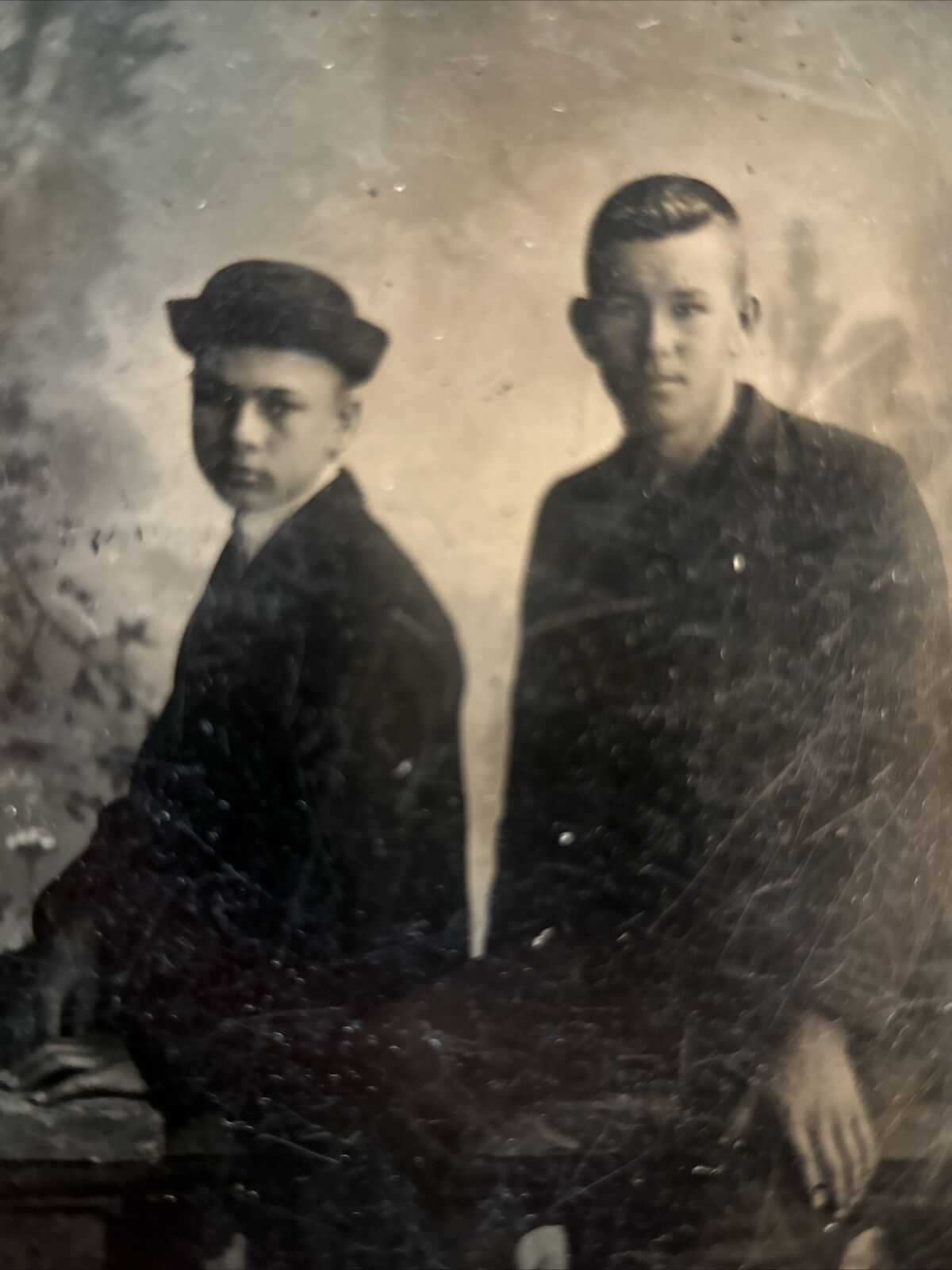 Circa 1860\'s Tintype Photograph of Two Young Men